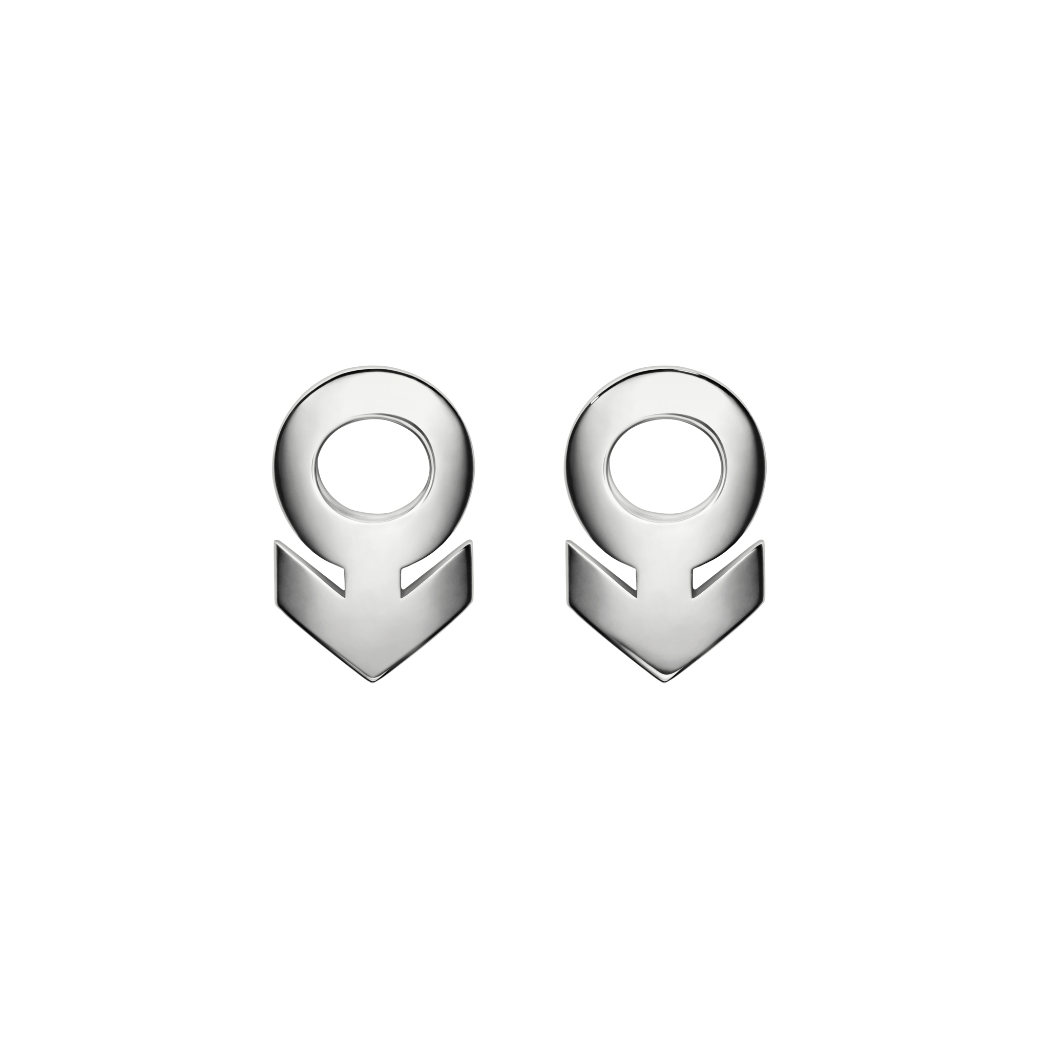 A detail of ♂ Studs Earring in Silver